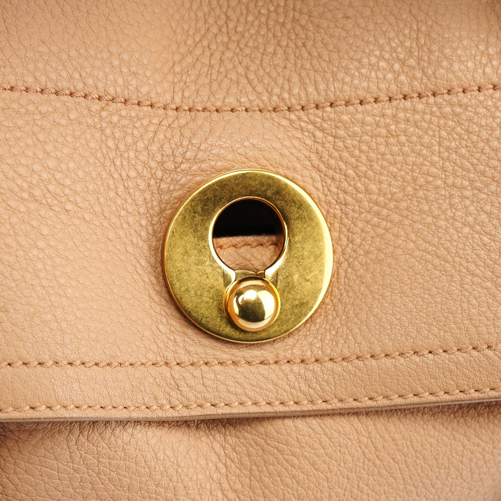 Beige Leather Muse Two Bag