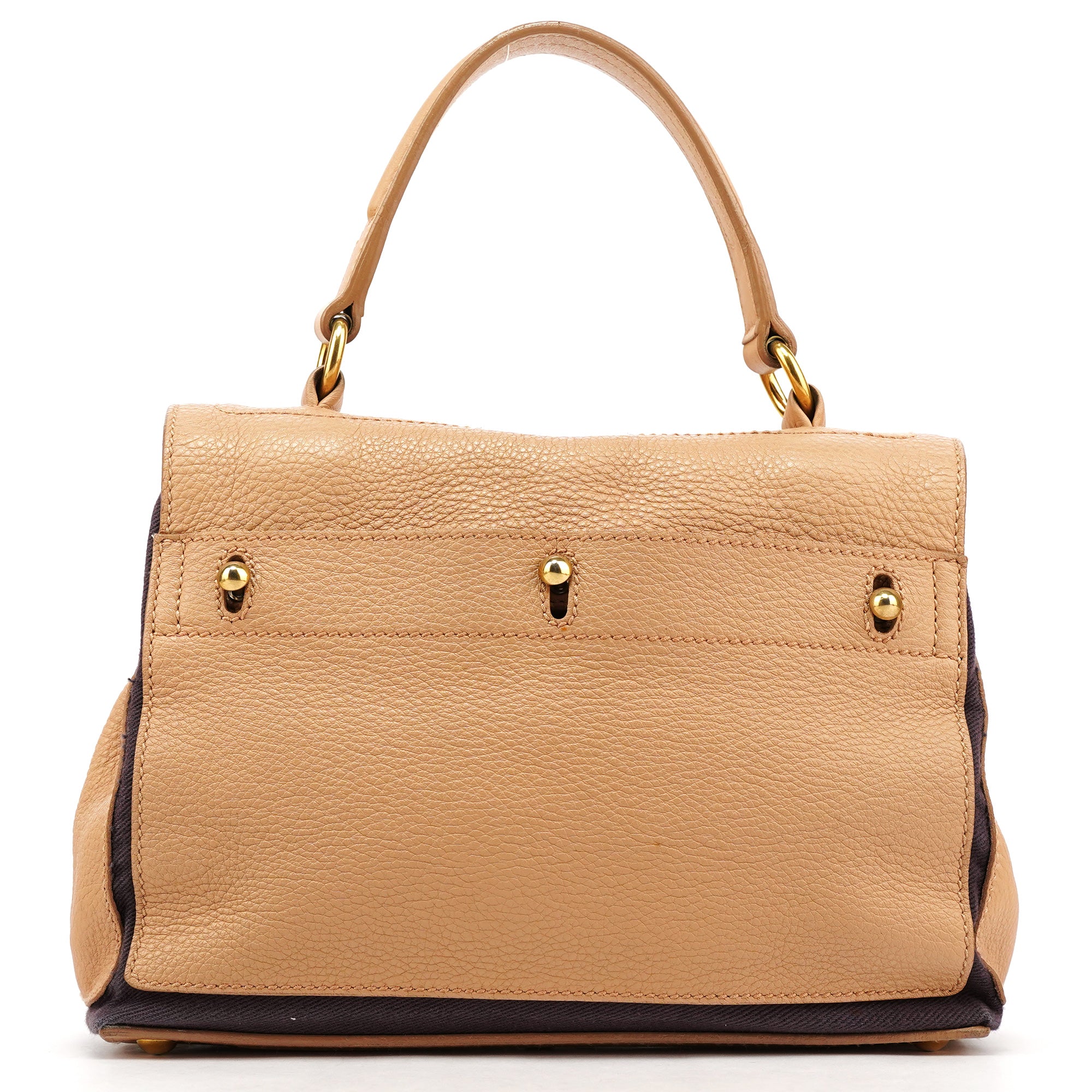 Beige Leather Muse Two Bag