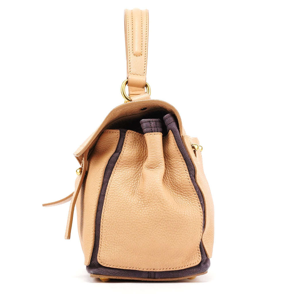 Beige Leather Muse Two Bag