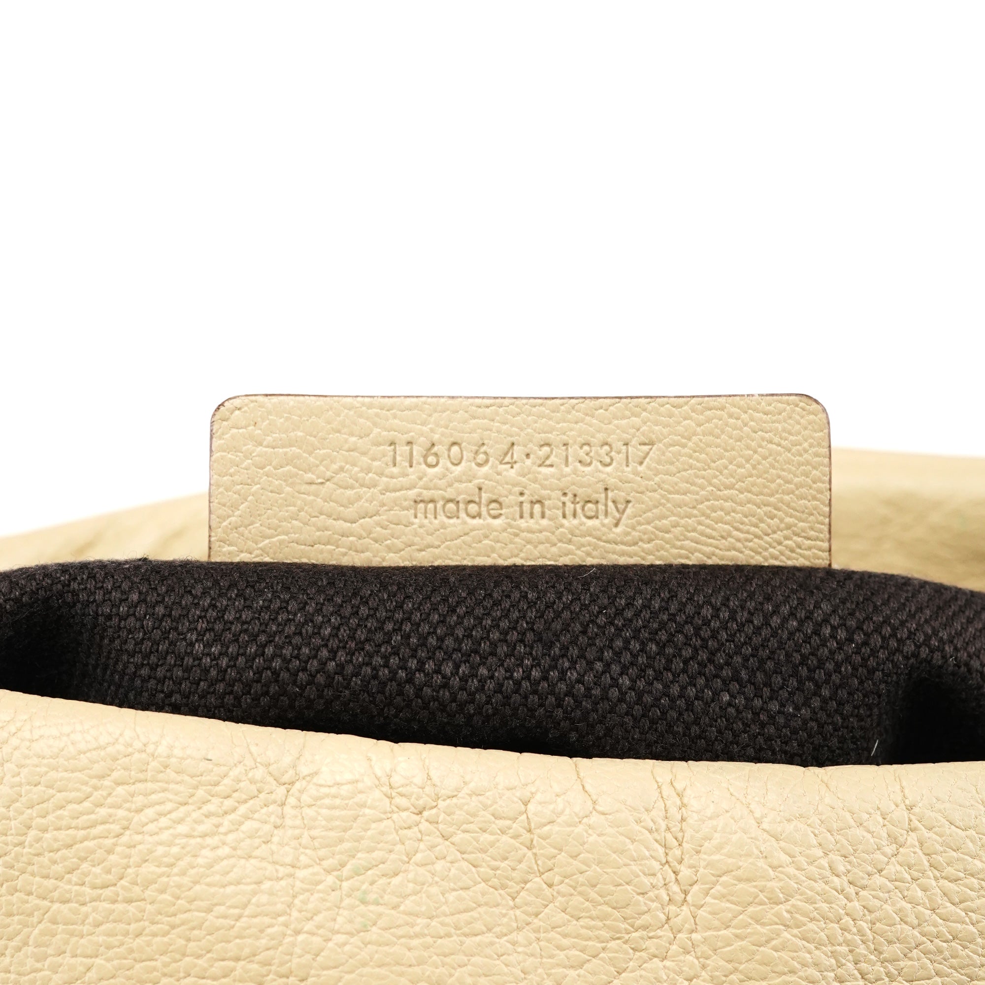 Beige Leather YSL Mombasa Shoulder Bag