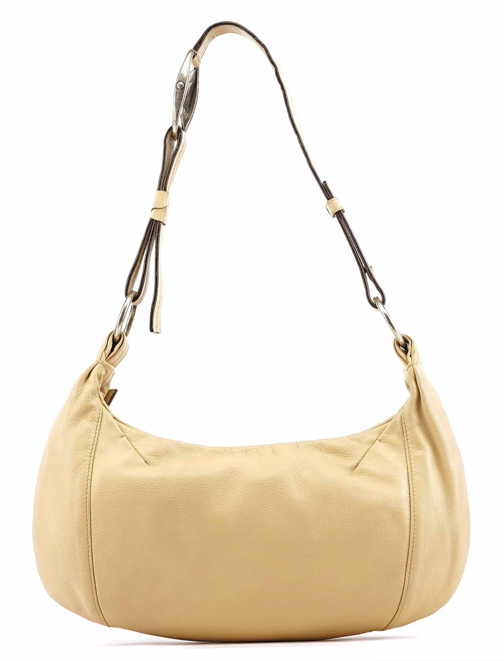 Beige Leather YSL Mombasa Shoulder Bag