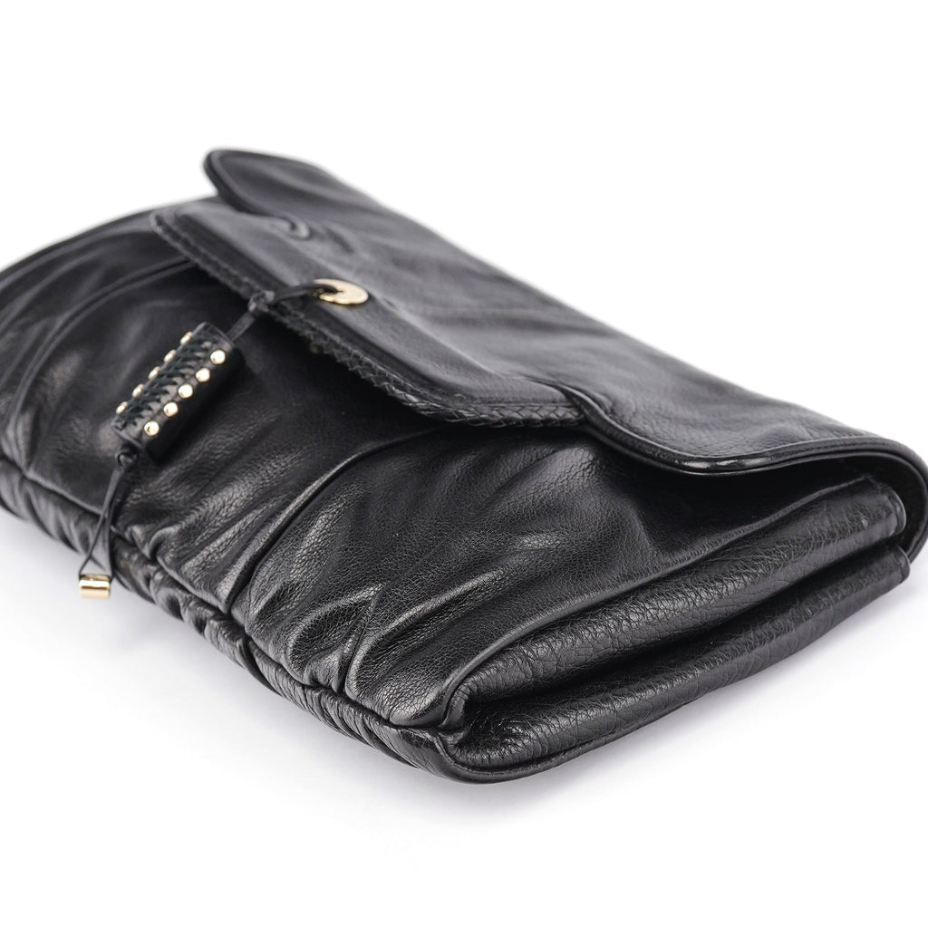 Black Calfskin Clutch Bag