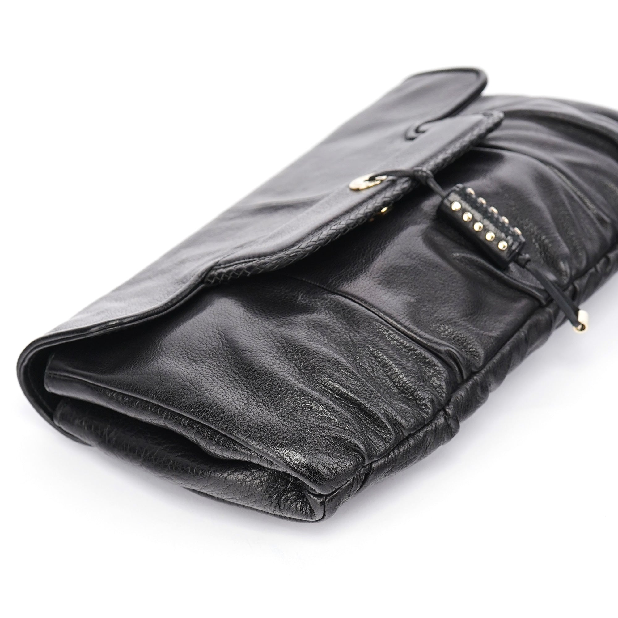 Black Calfskin Clutch Bag