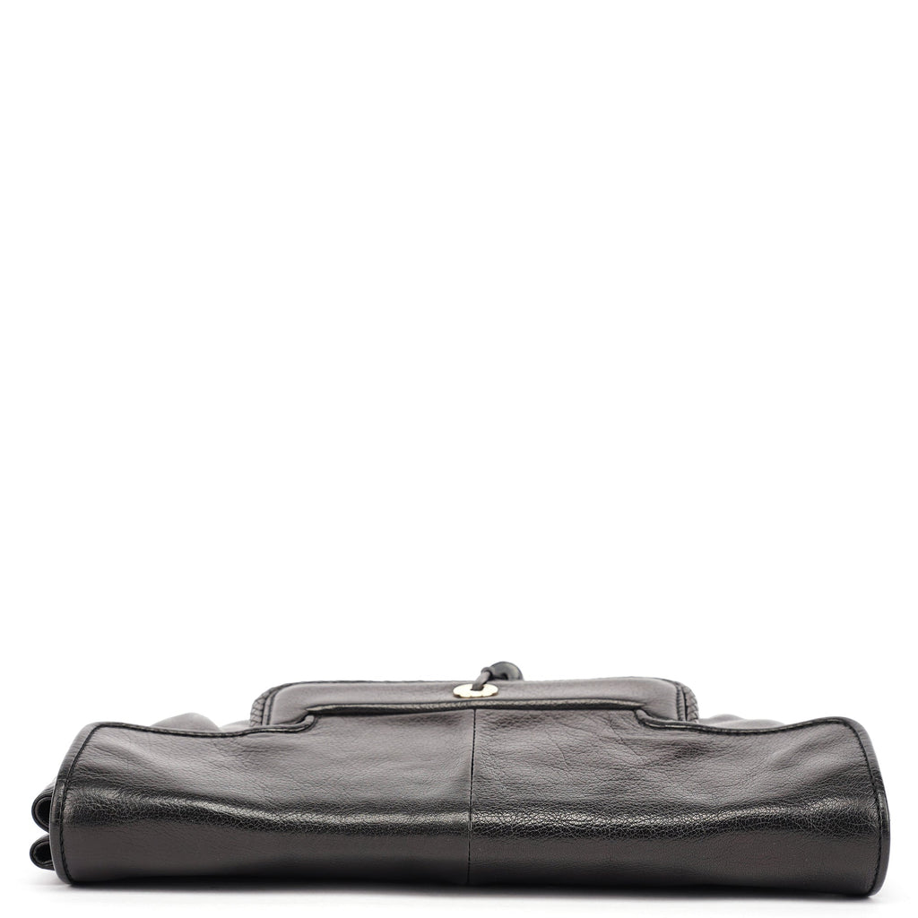 Black Calfskin Clutch Bag