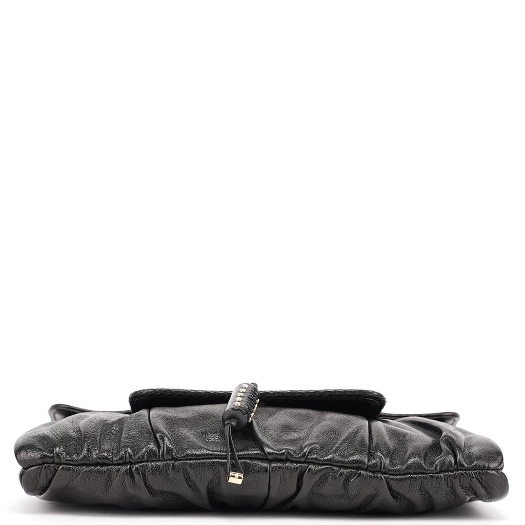 Black Calfskin Clutch Bag