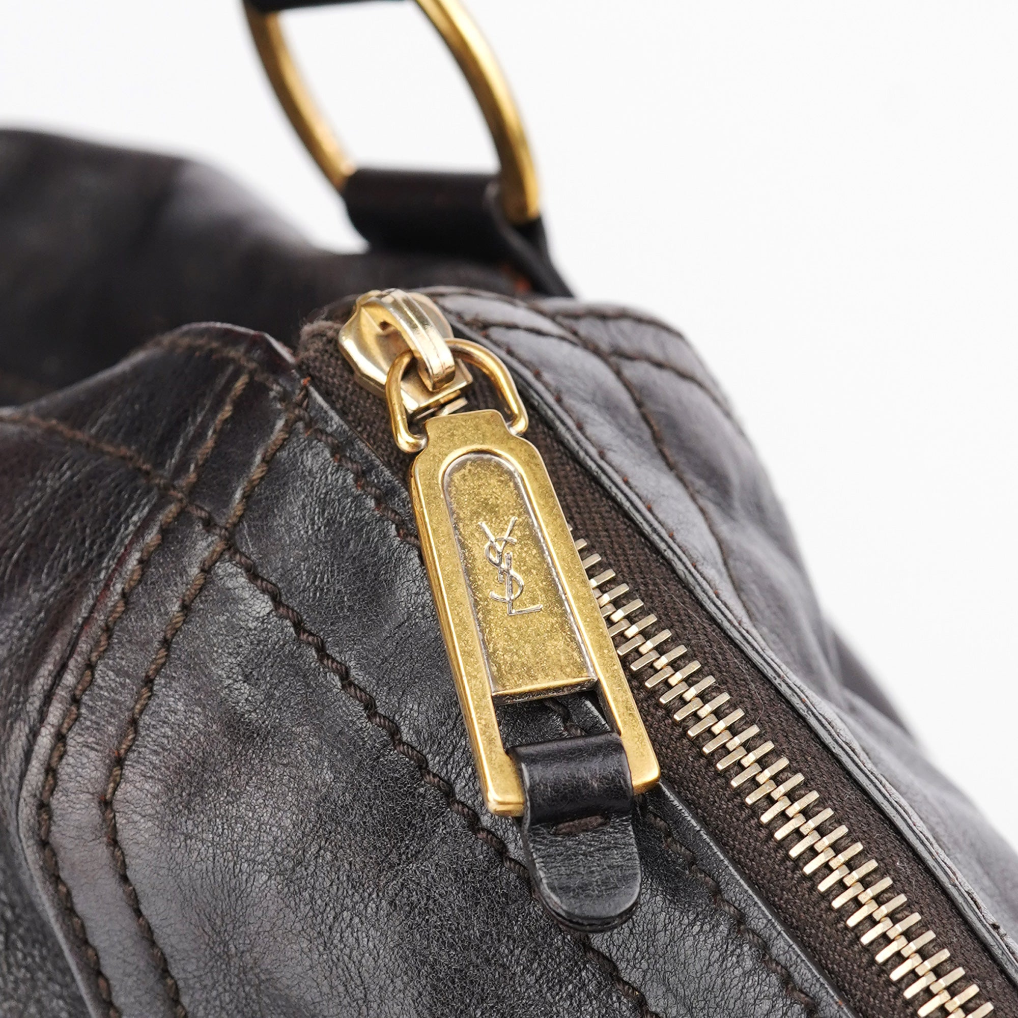 Black Calfskin Downtown Tote Bag