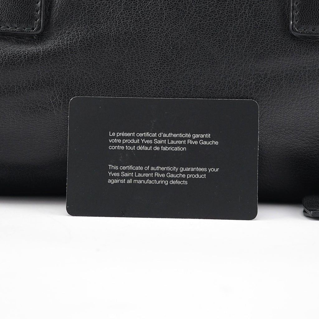 Black Calfskin Leather Muse Tote Bag