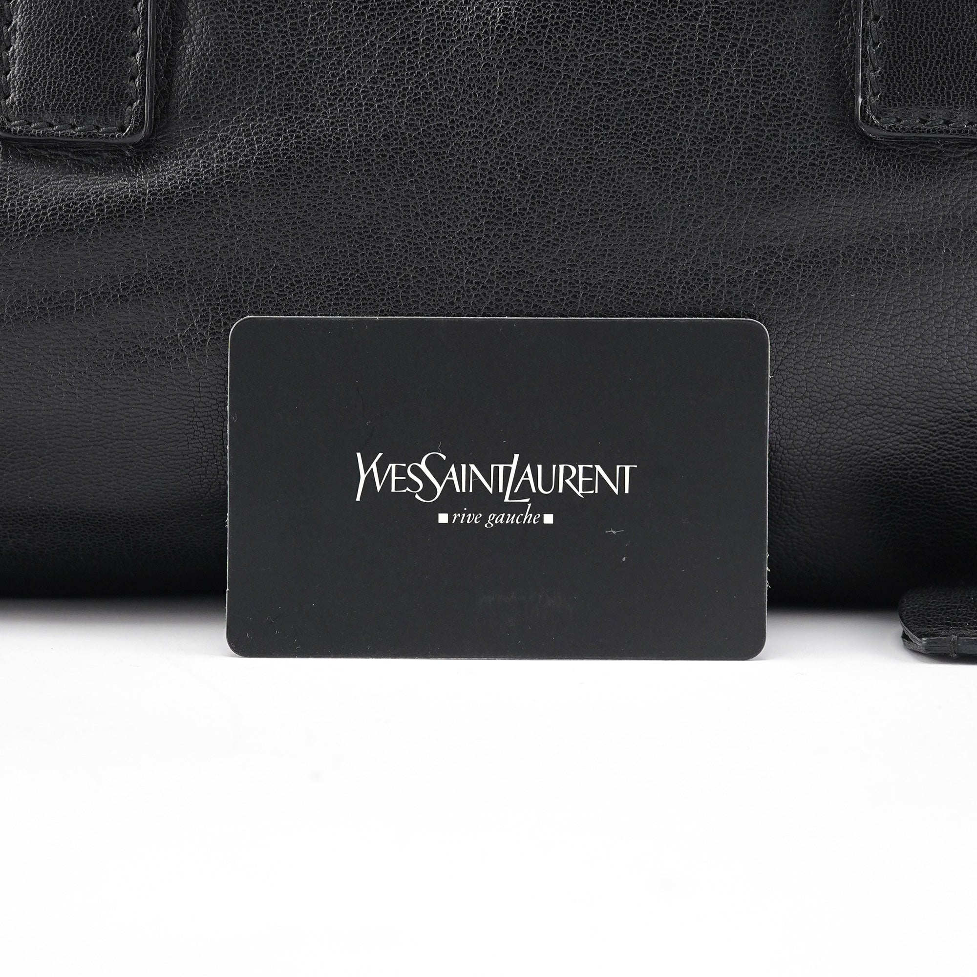 Black Calfskin Leather Muse Tote Bag