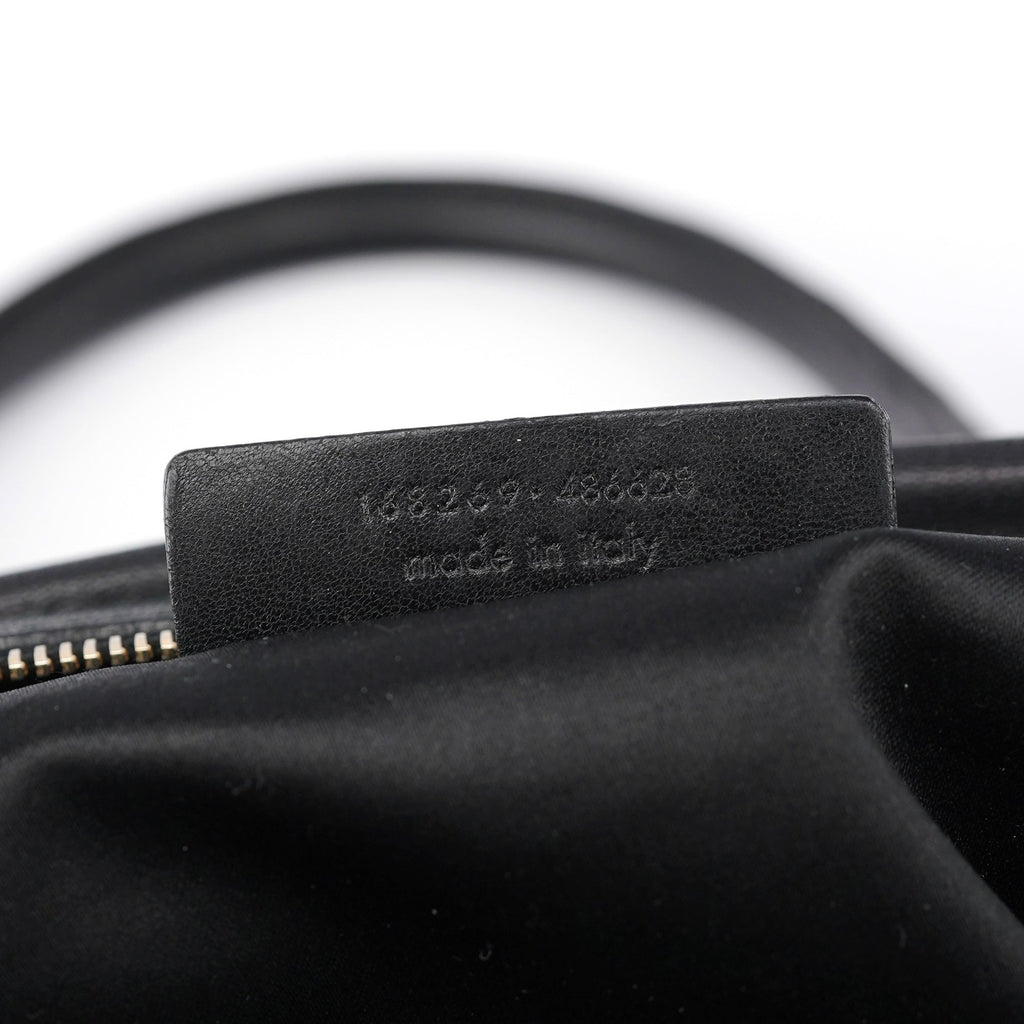 Black Calfskin Leather Muse Tote Bag
