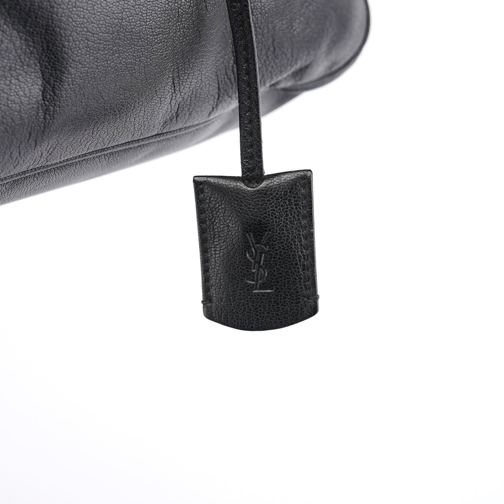 Black Calfskin Leather Muse Tote Bag