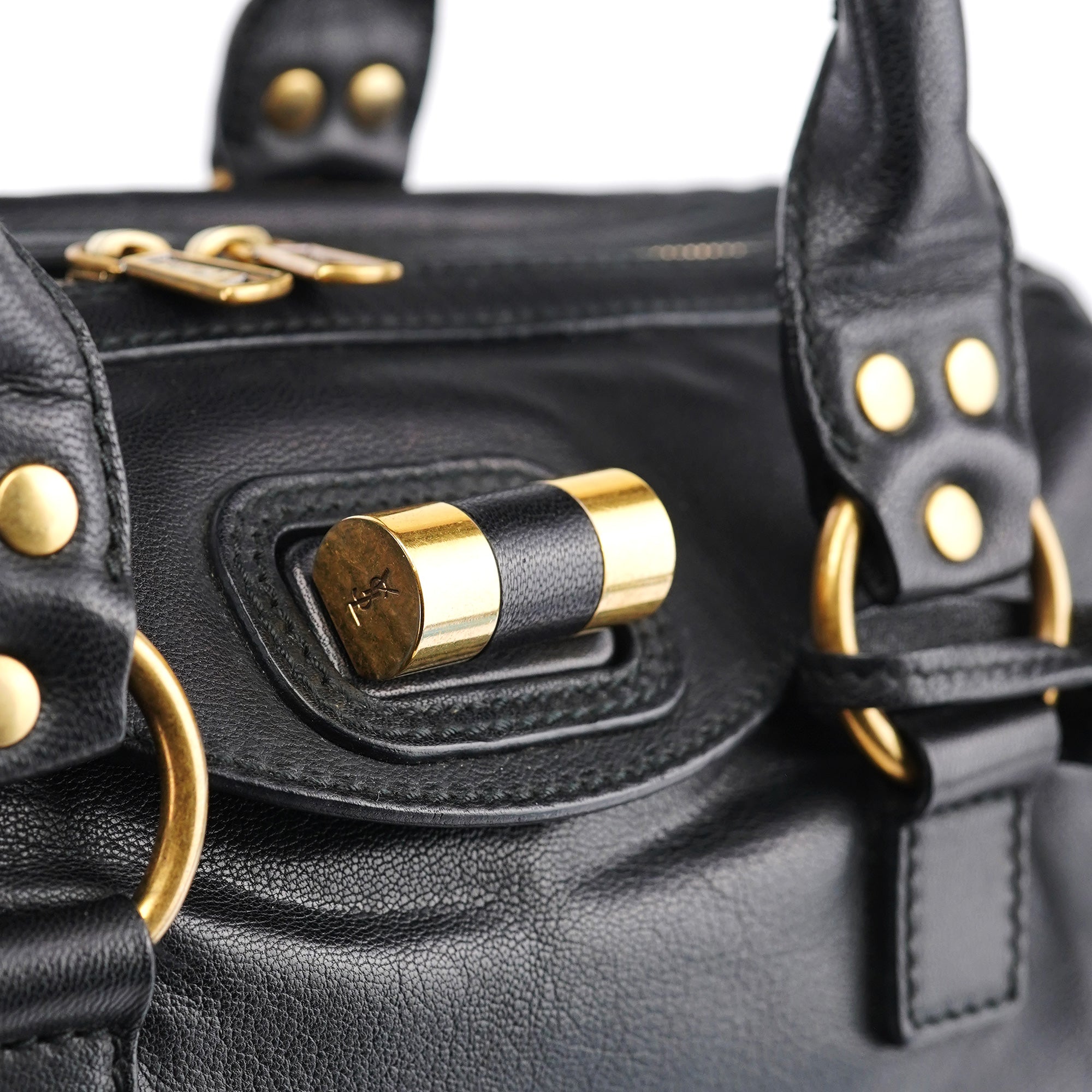 Black Calfskin Leather Muse Tote Bag