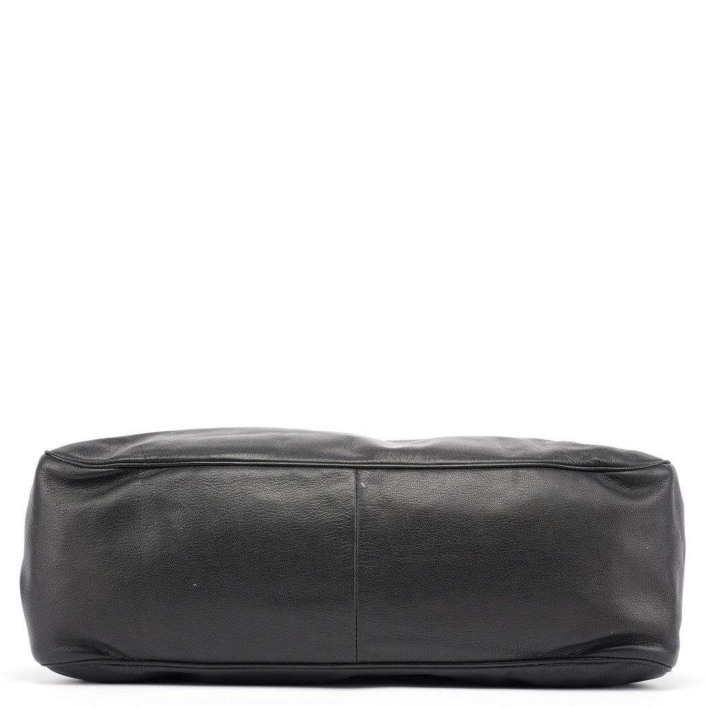 Black Calfskin Leather Muse Tote Bag