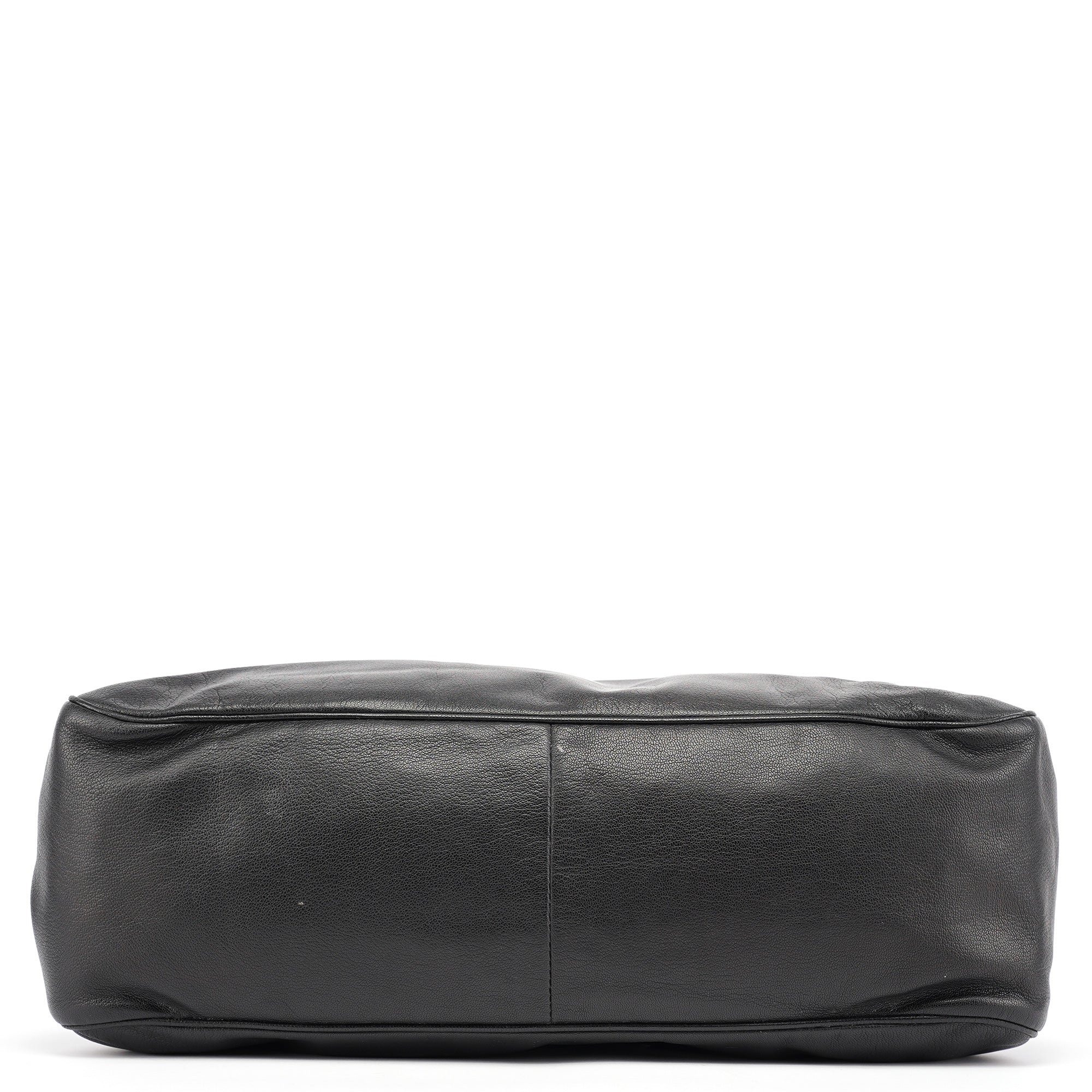 Black Calfskin Leather Muse Tote Bag