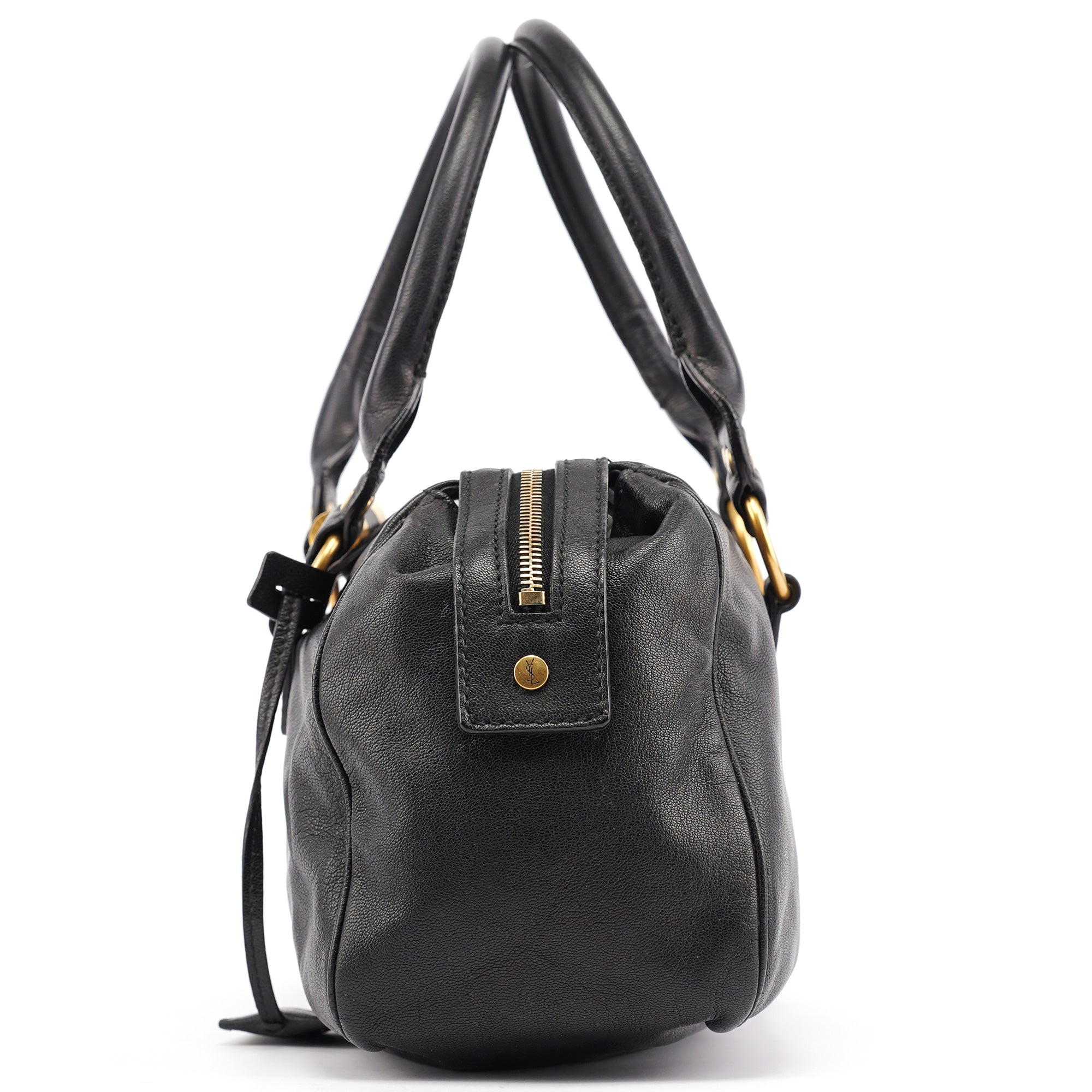 Black Calfskin Leather Muse Tote Bag