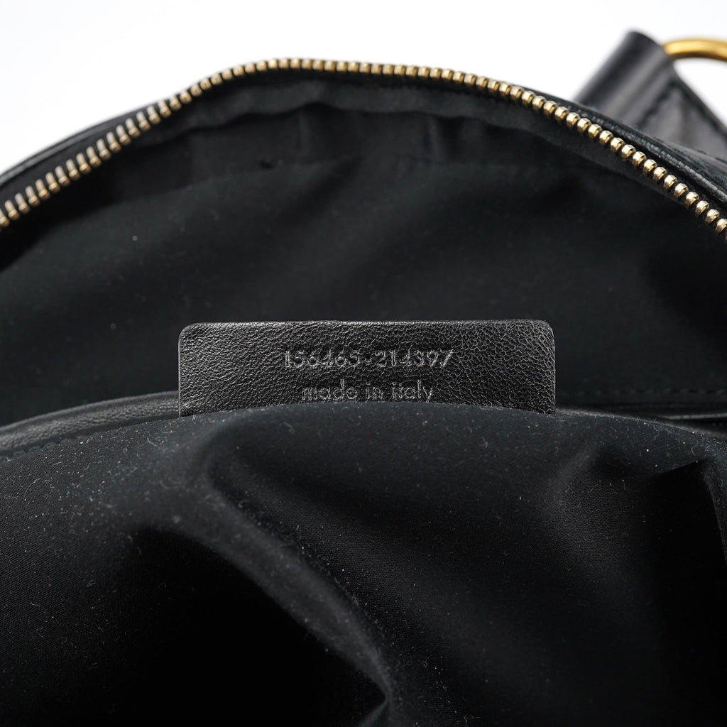 Black Calfskin Leather Muse Tote Bag