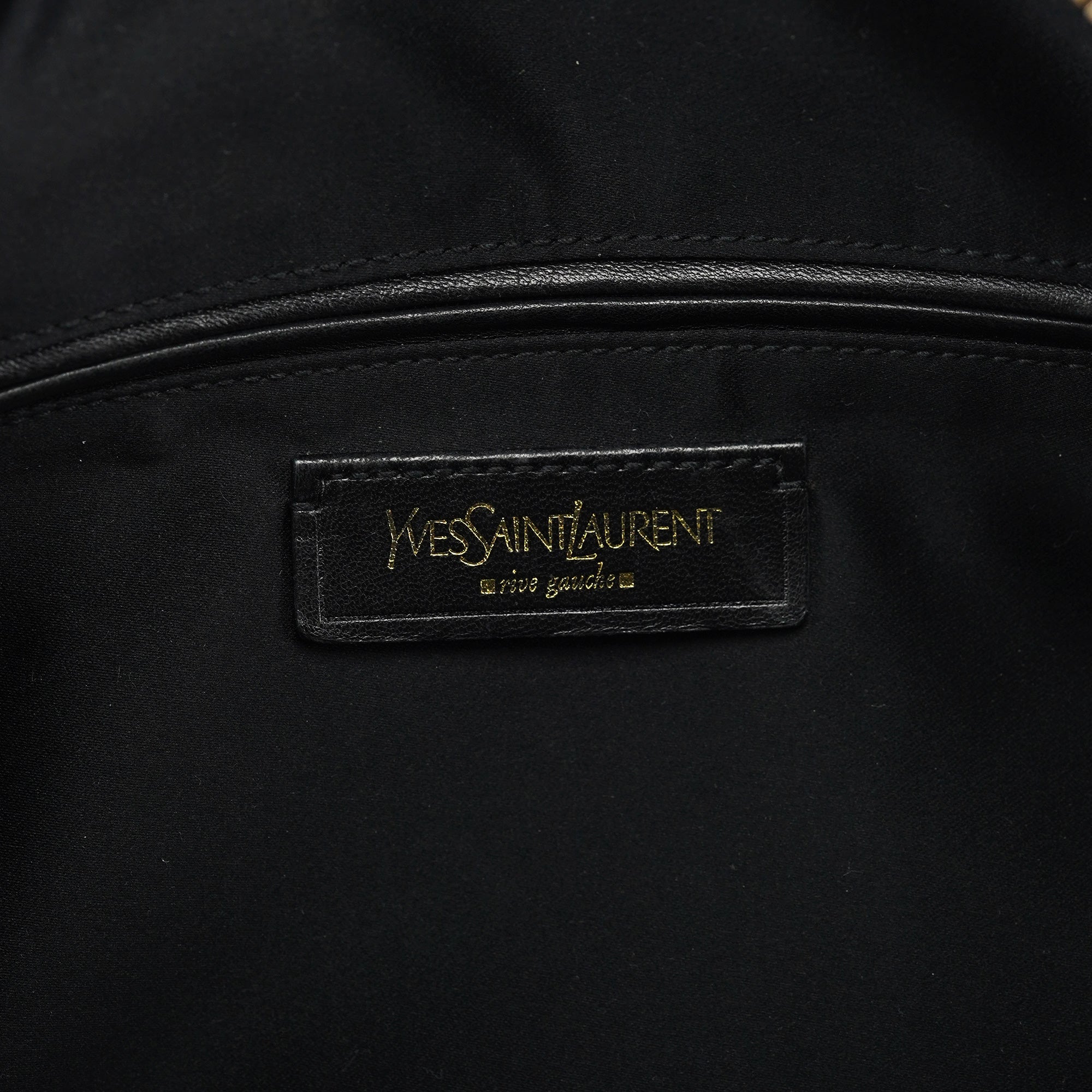 Black Calfskin Leather Muse Tote Bag