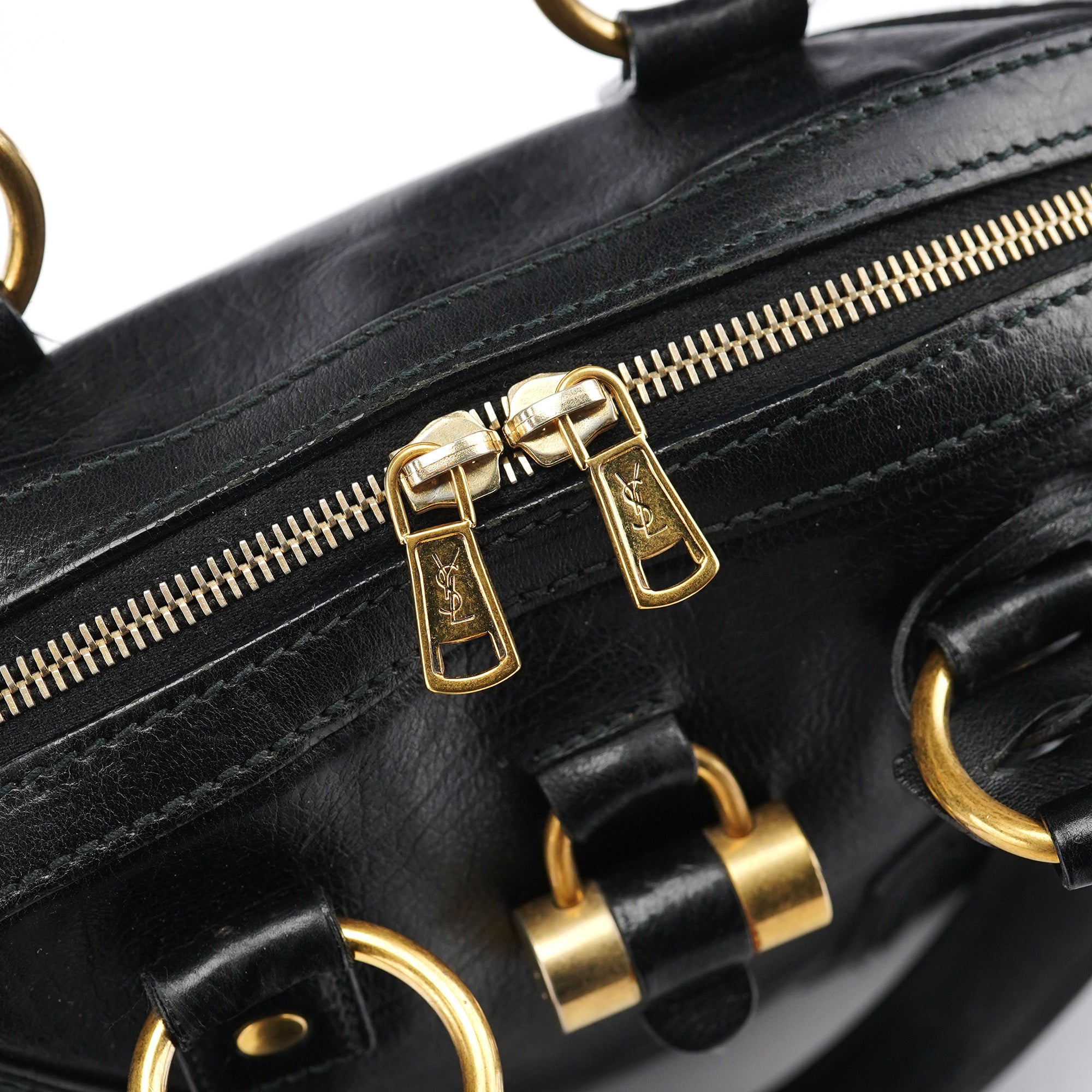 Black Calfskin Leather Muse Tote Bag