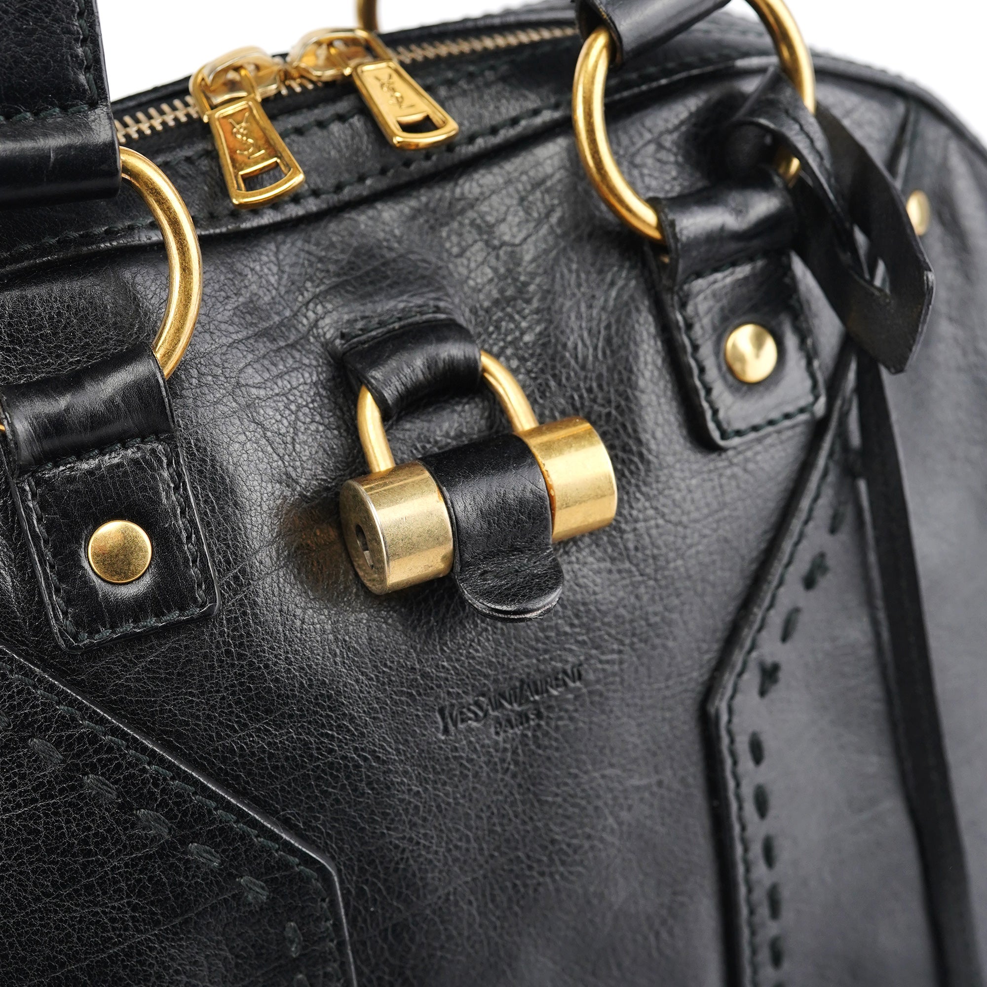 Black Calfskin Leather Muse Tote Bag