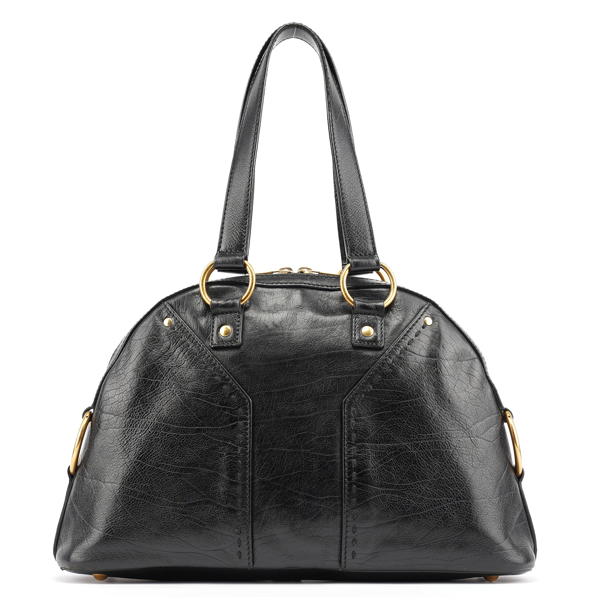 Black Calfskin Leather Muse Tote Bag