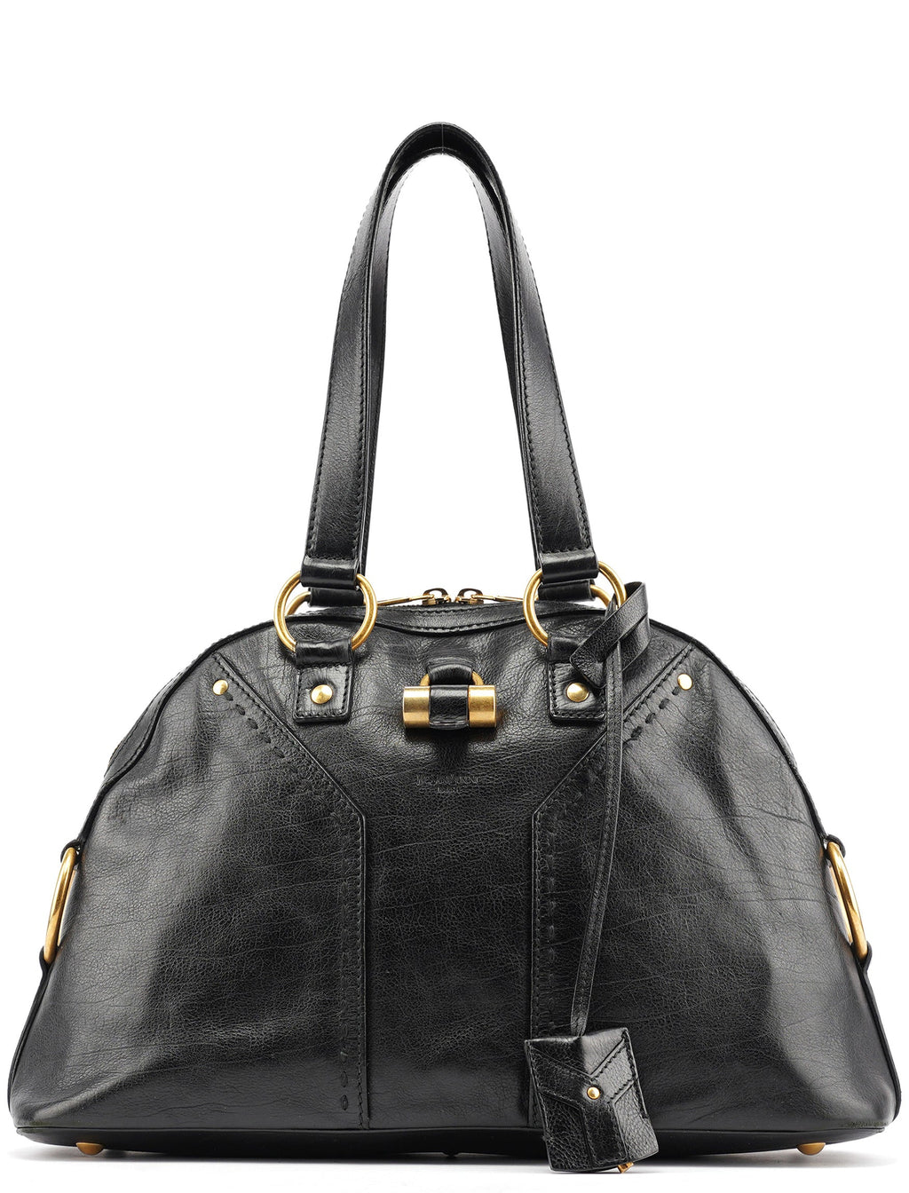 Black Calfskin Leather Muse Tote Bag