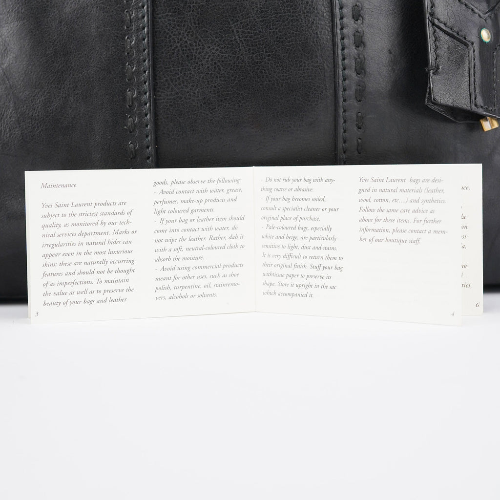 Black Calfskin Leather Muse Tote Bag