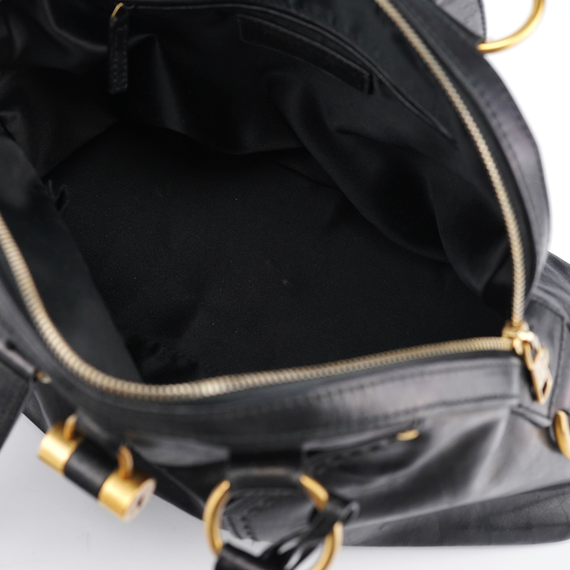 Black Calfskin Leather Muse Tote Bag