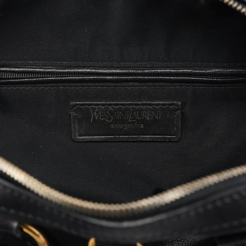 Black Calfskin Leather Muse Tote Bag