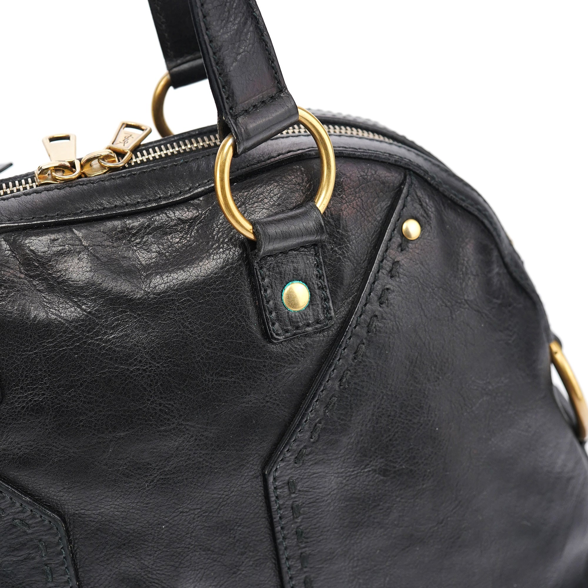 Black Calfskin Leather Muse Tote Bag