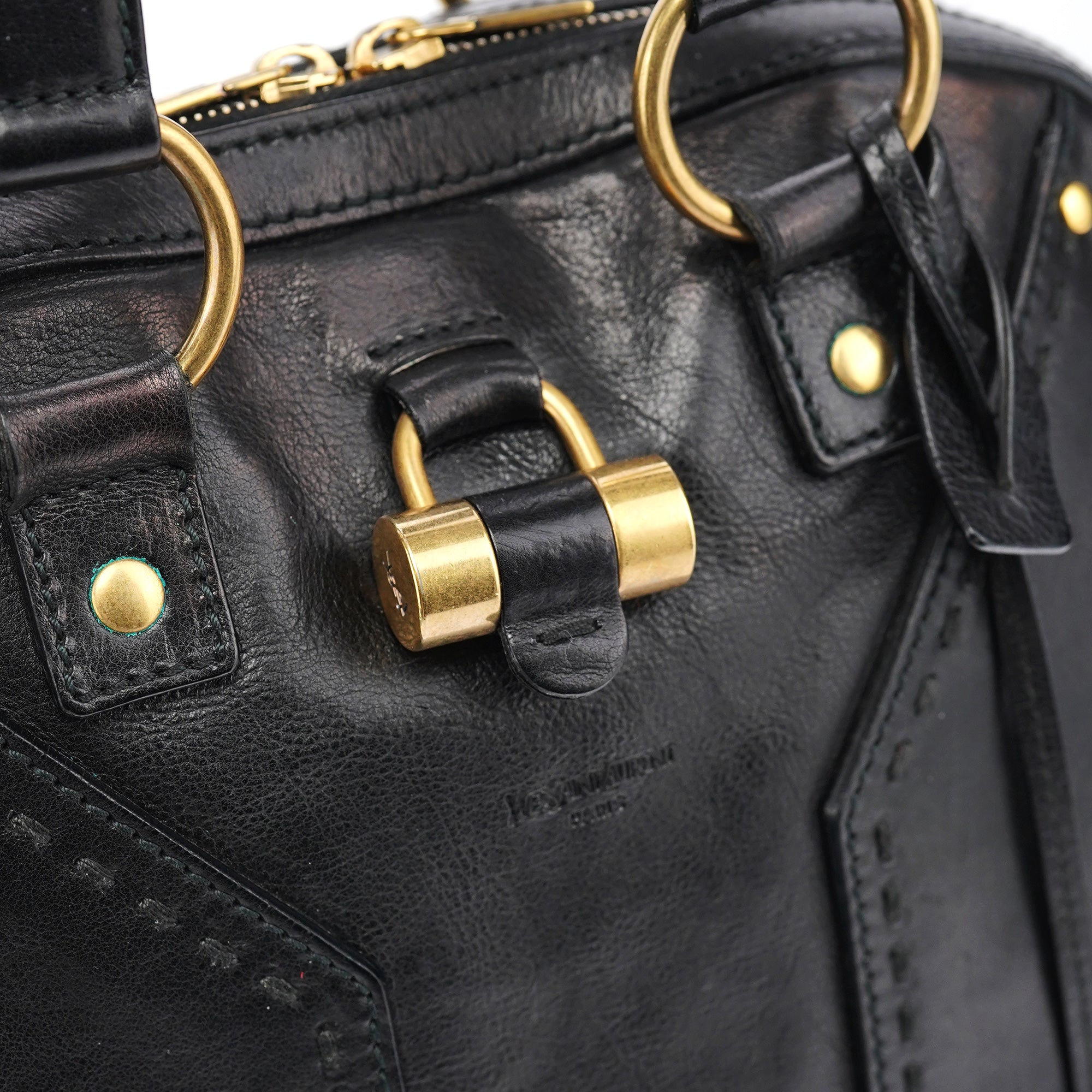 Black Calfskin Leather Muse Tote Bag