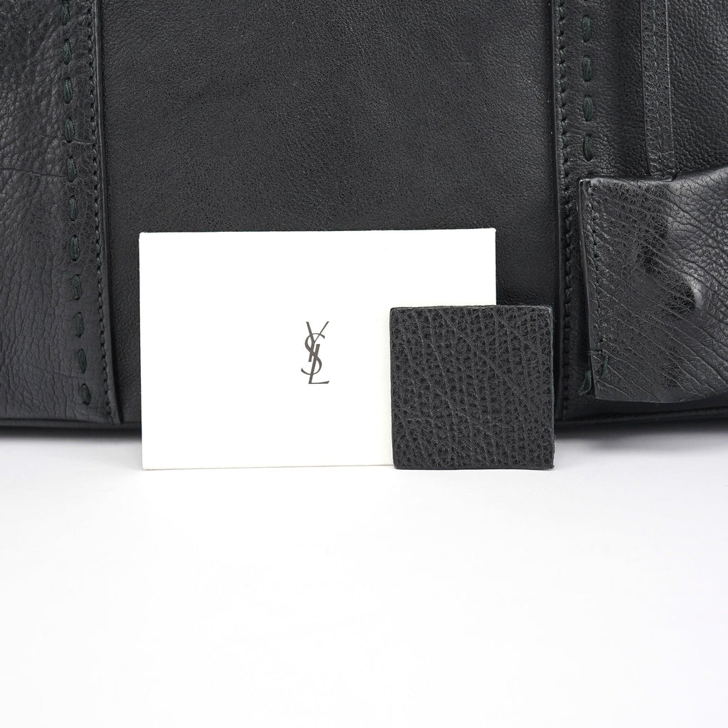 Black Calfskin Leather Muse Tote Bag