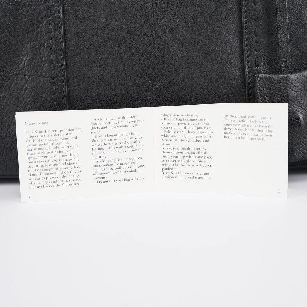 Black Calfskin Leather Muse Tote Bag