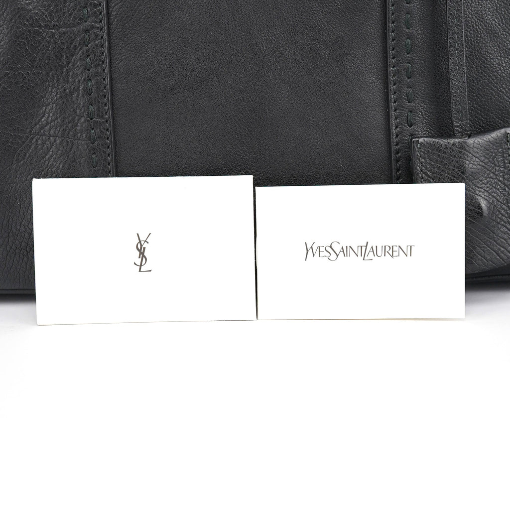 Black Calfskin Leather Muse Tote Bag