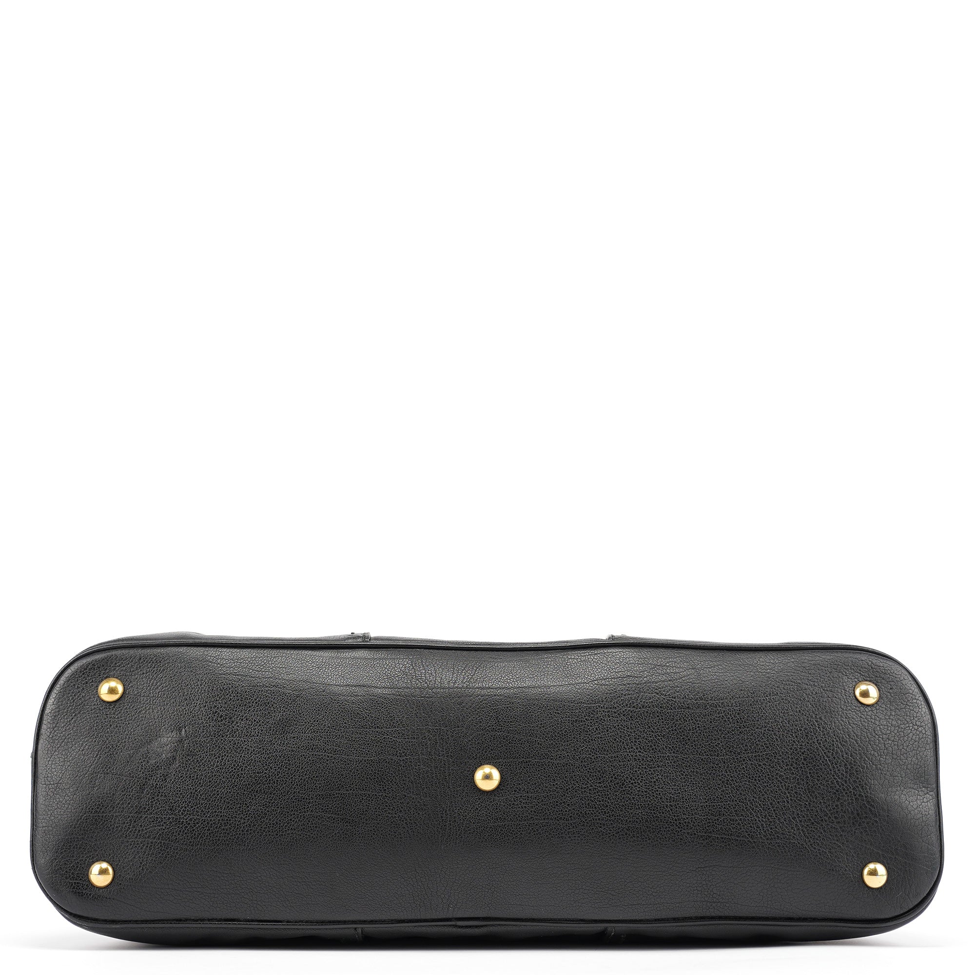 Black Calfskin Leather Muse Tote Bag