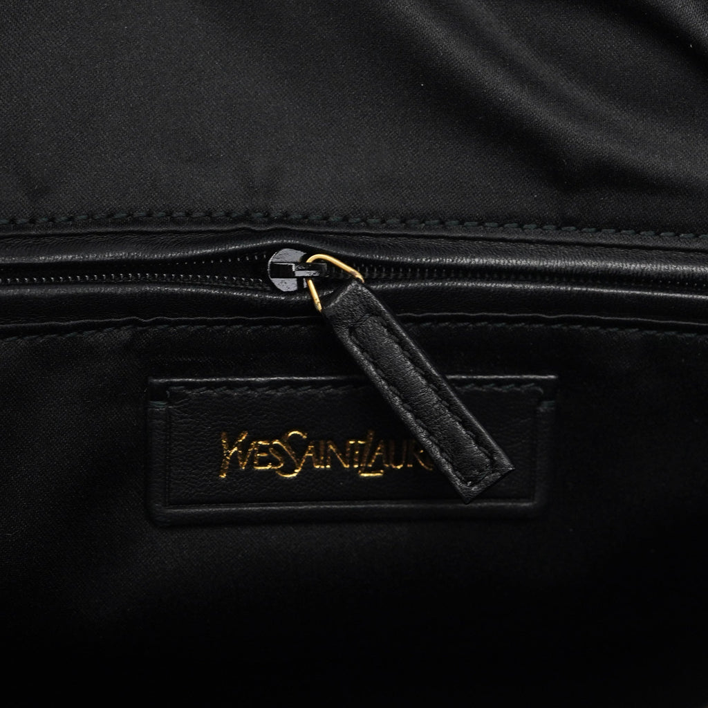 Black Calfskin Leather Muse Tote Bag