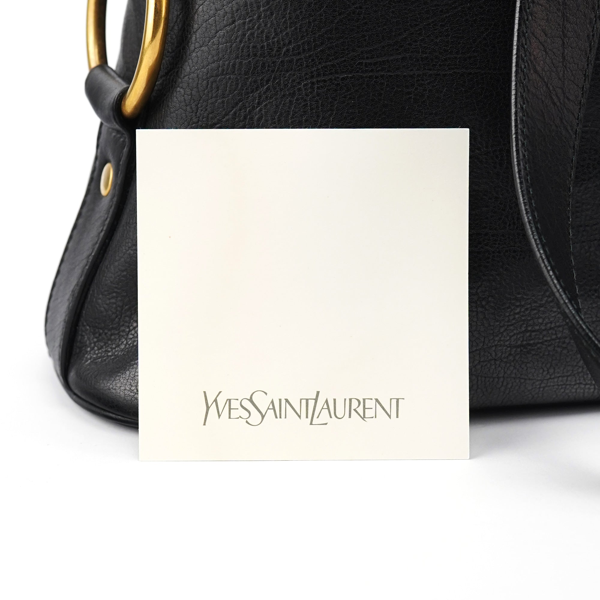 Black Calfskin Leather Muse Tote Bag