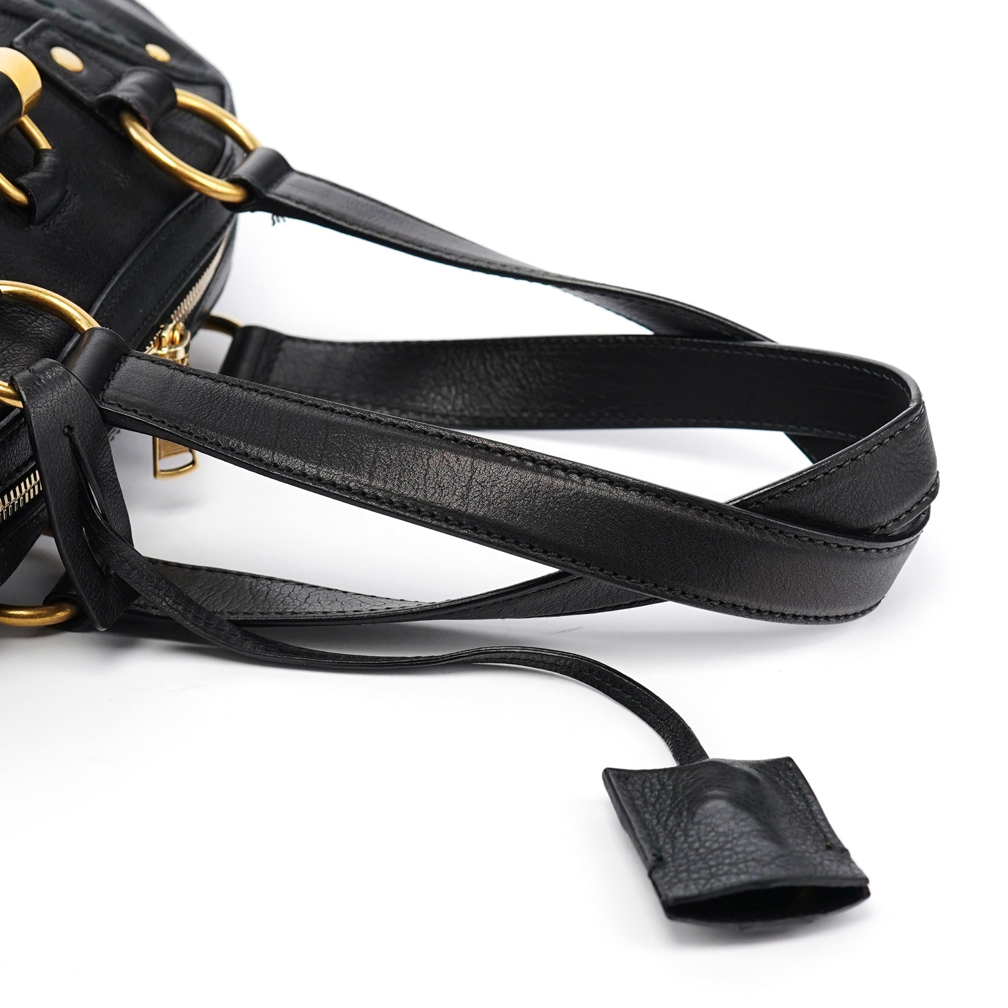 Black Calfskin Leather Muse Tote Bag