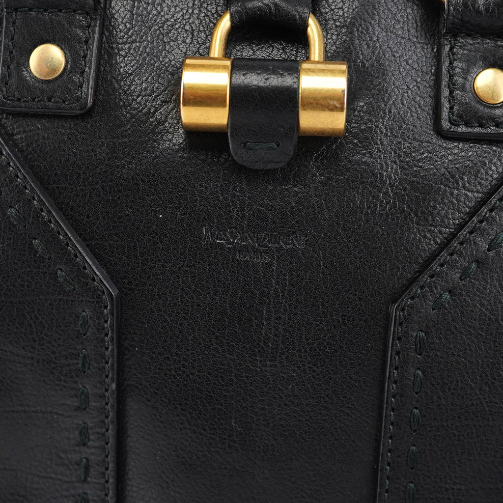 Black Calfskin Leather Muse Tote Bag