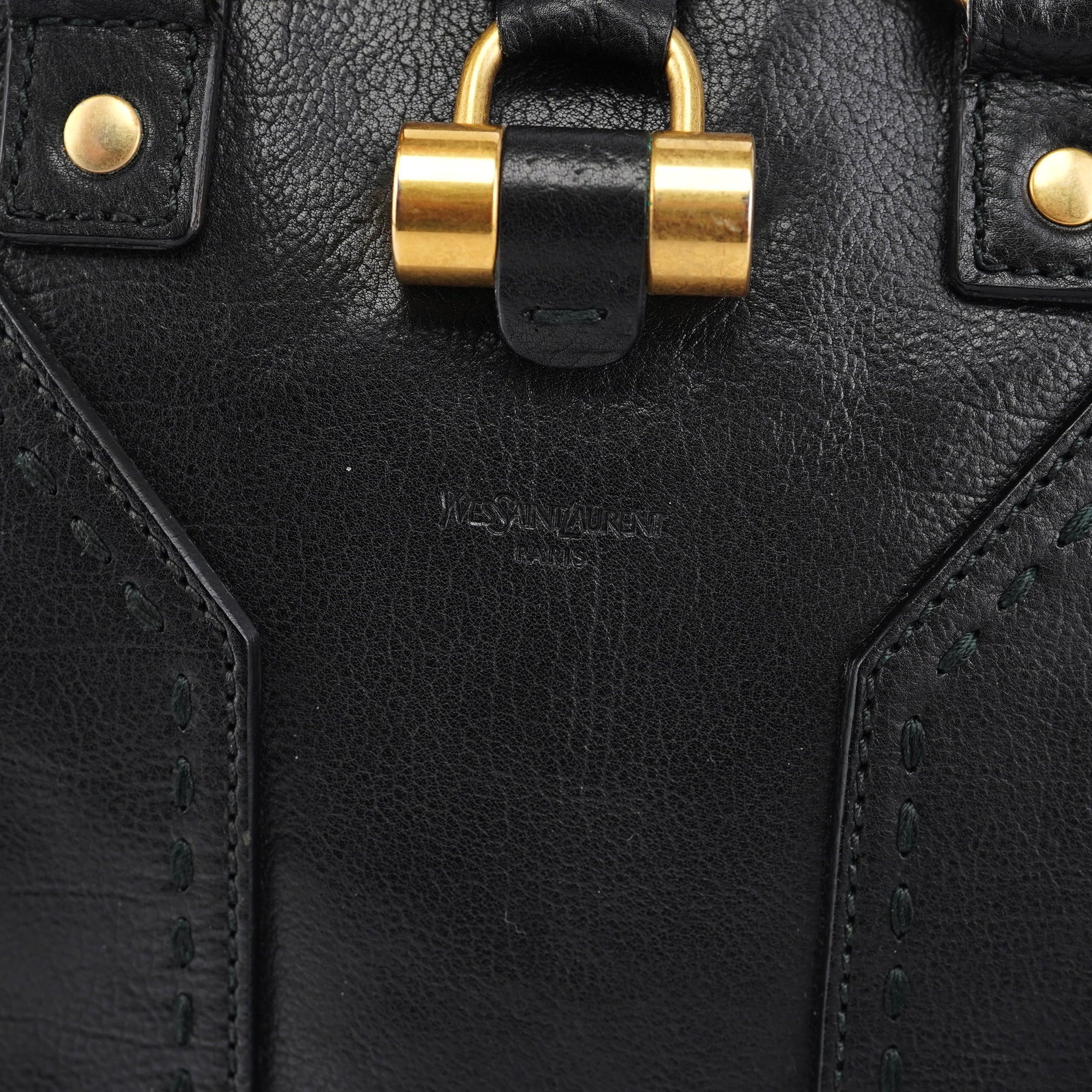 Black Calfskin Leather Muse Tote Bag