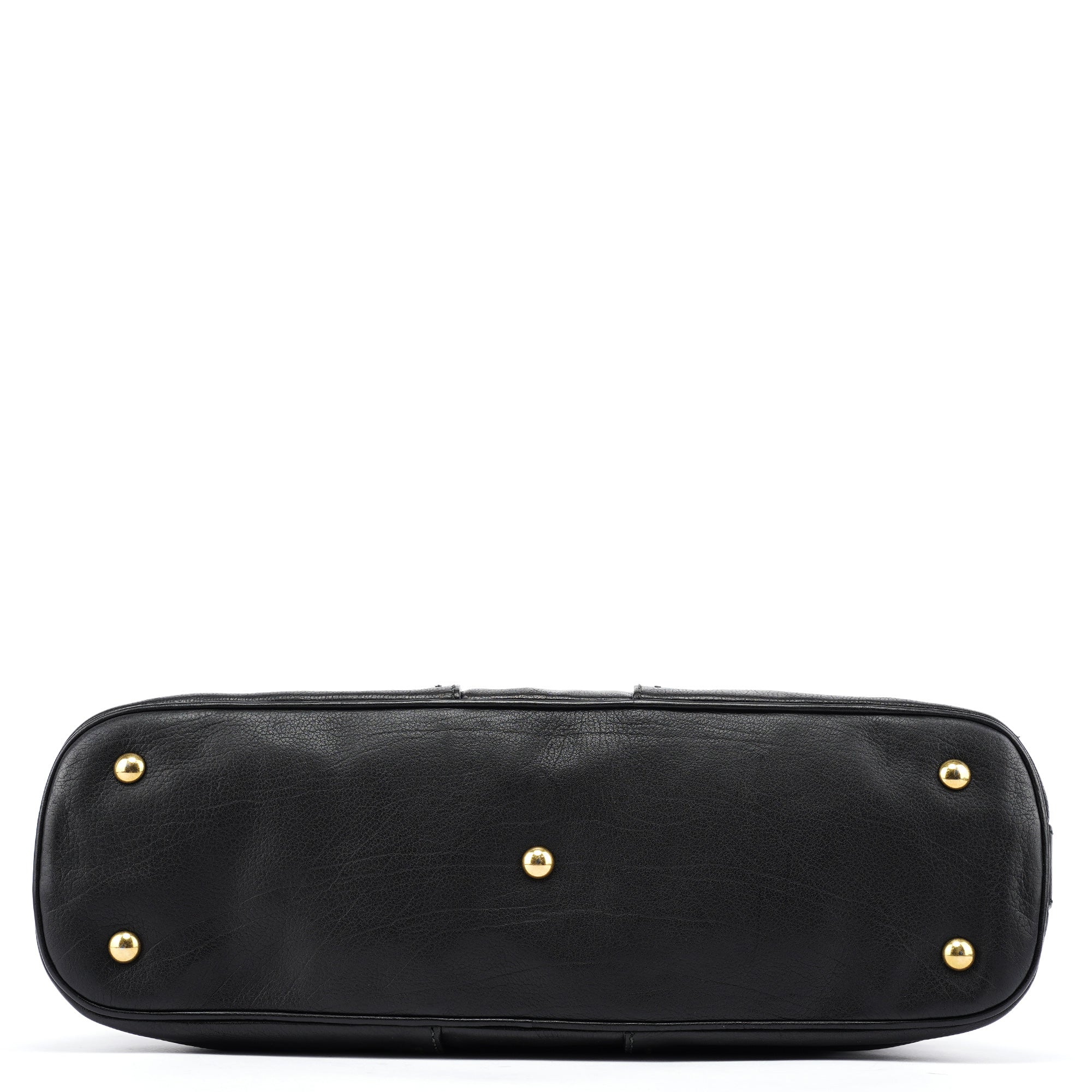 Black Calfskin Leather Muse Tote Bag