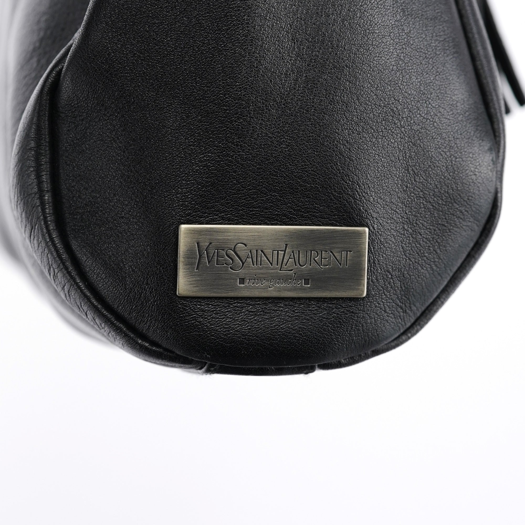 Black Calfskin Leather Tassel Shoulder Bag