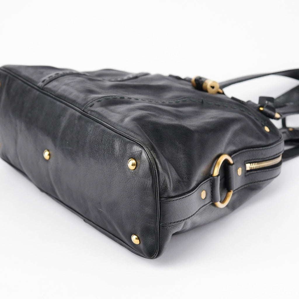 Black Calfskin Muse Tote Bag