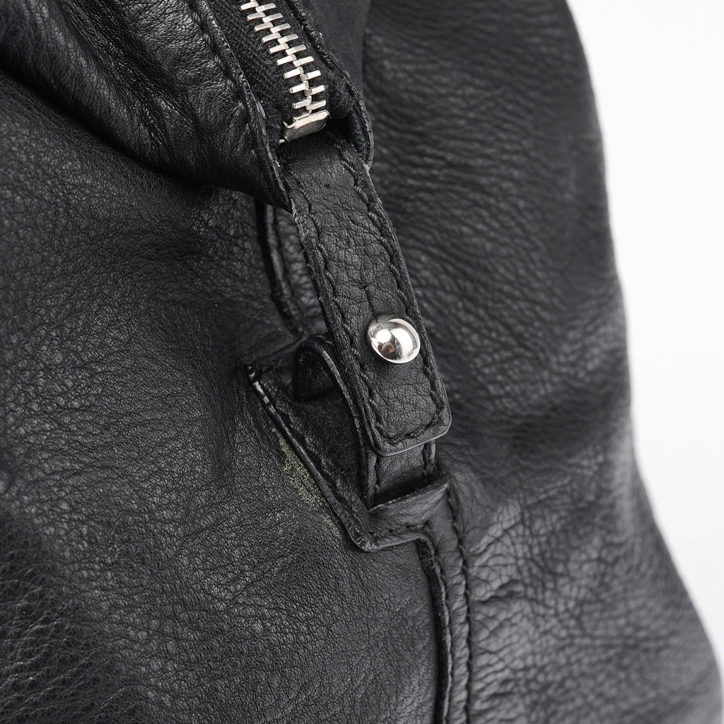 Black Lambskin Easy Bowling Bag