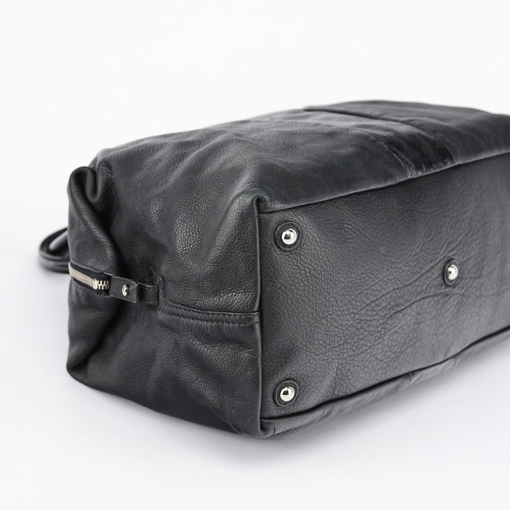 Black Lambskin Easy Bowling Bag