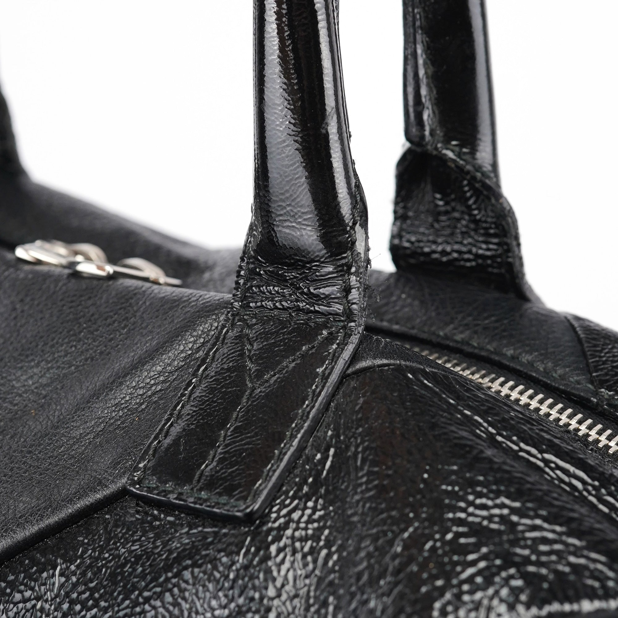 Black Lambskin Easy Bowling Bag