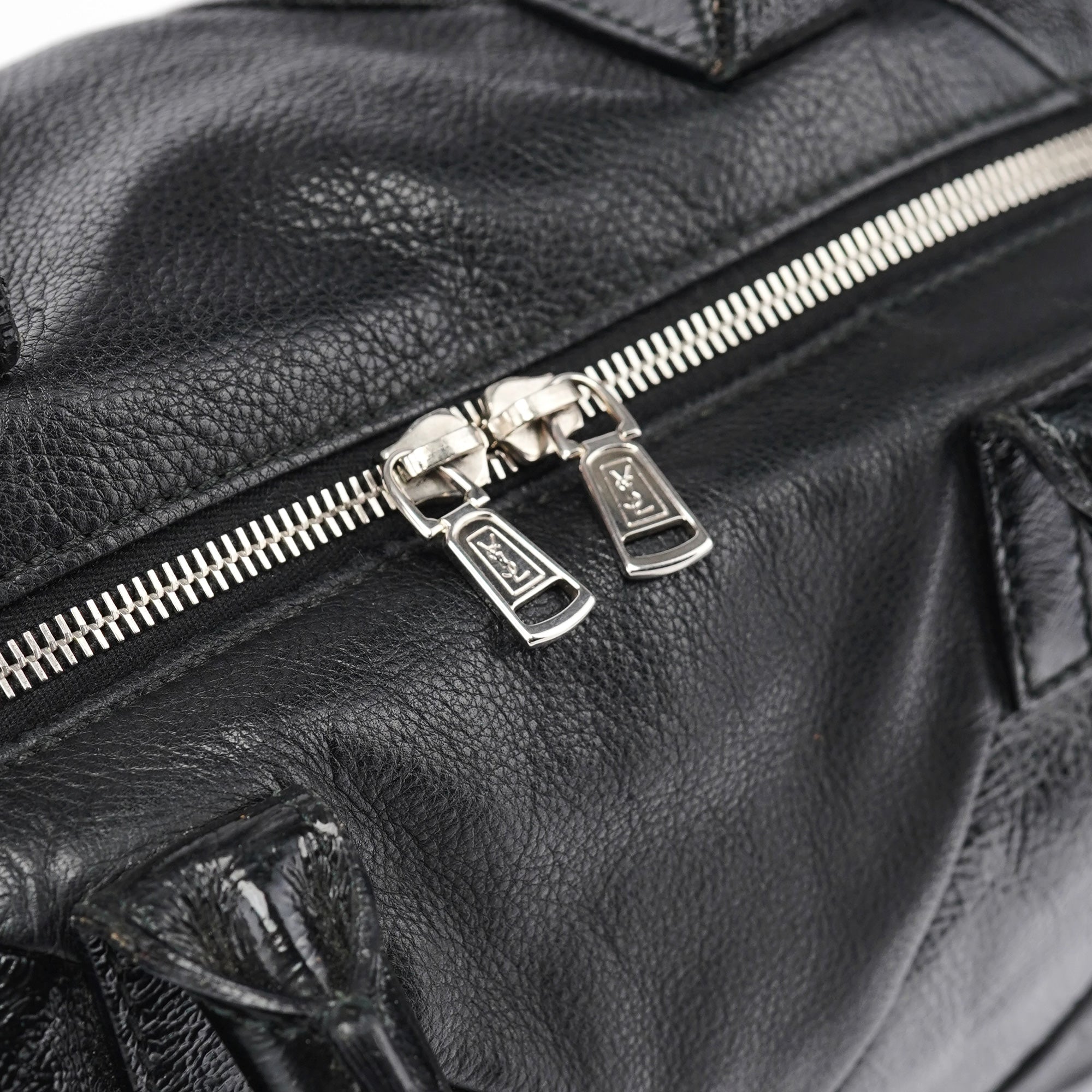 Black Lambskin Easy Bowling Bag