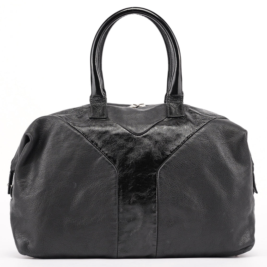 Black Lambskin Easy Bowling Bag
