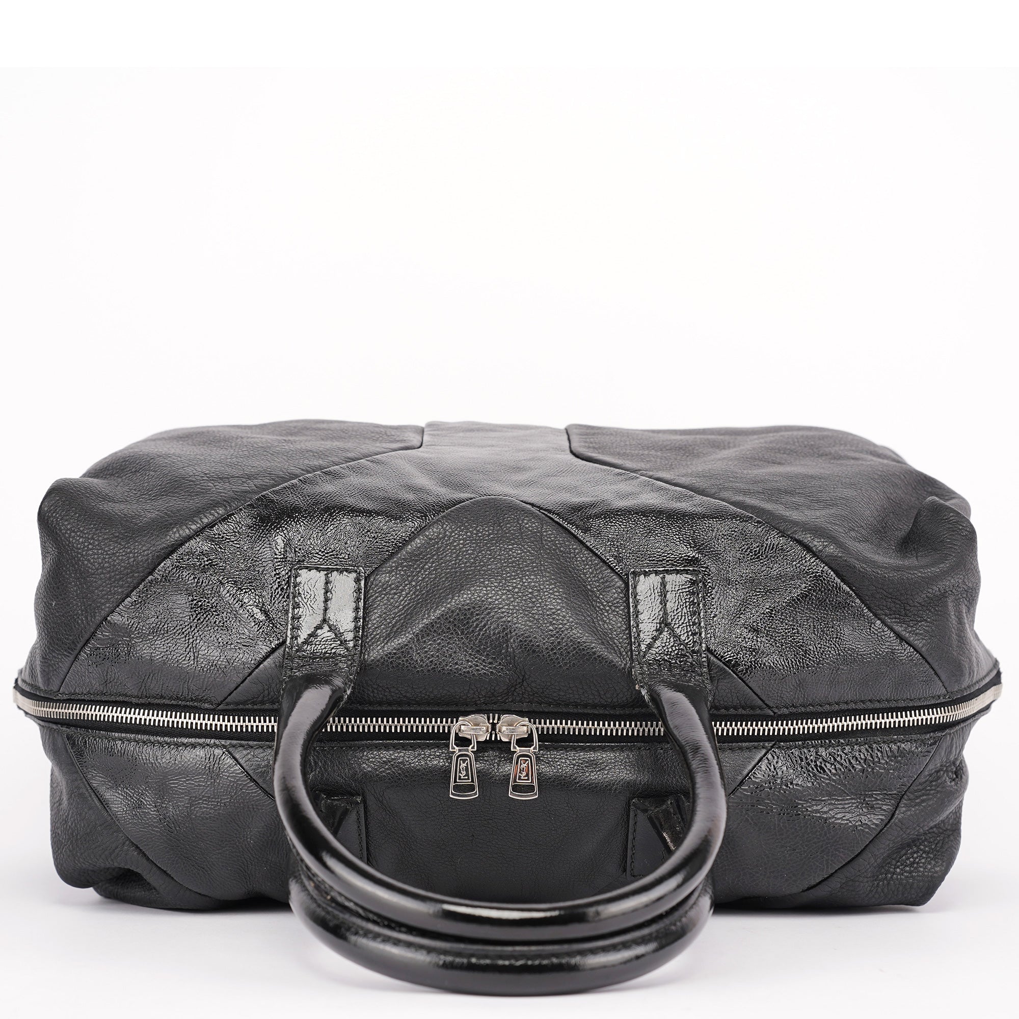 Black Lambskin Easy Bowling Bag