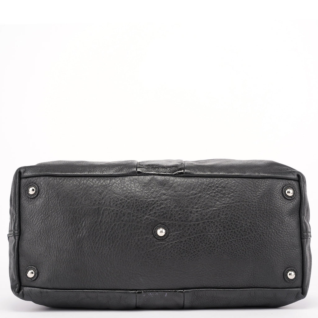 Black Lambskin Easy Bowling Bag