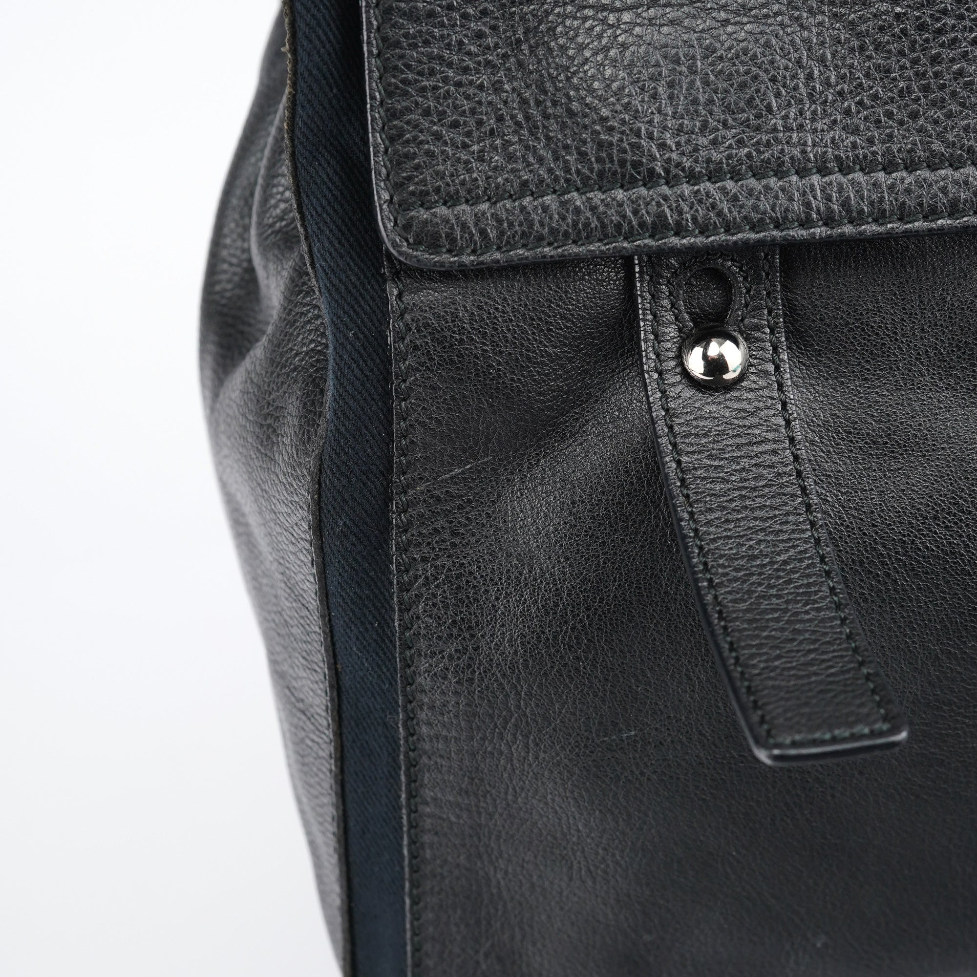 Black Large Leather Muse Two Bag