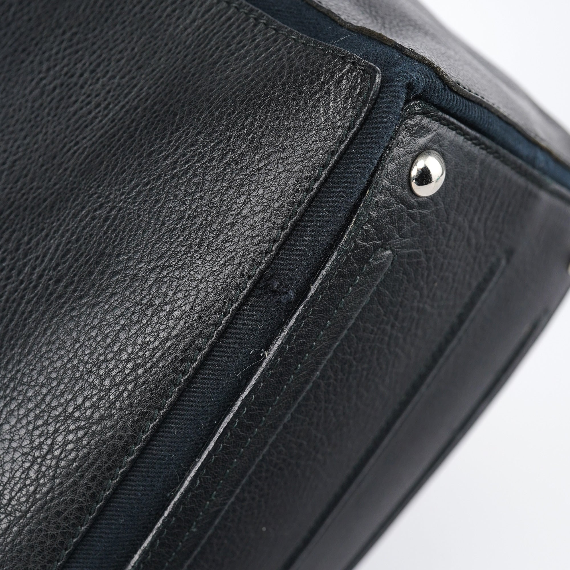 Black Large Leather Muse Two Bag